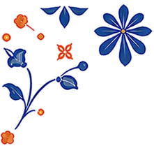 Decorative botanical motif left