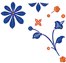 Decorative botanical motif right